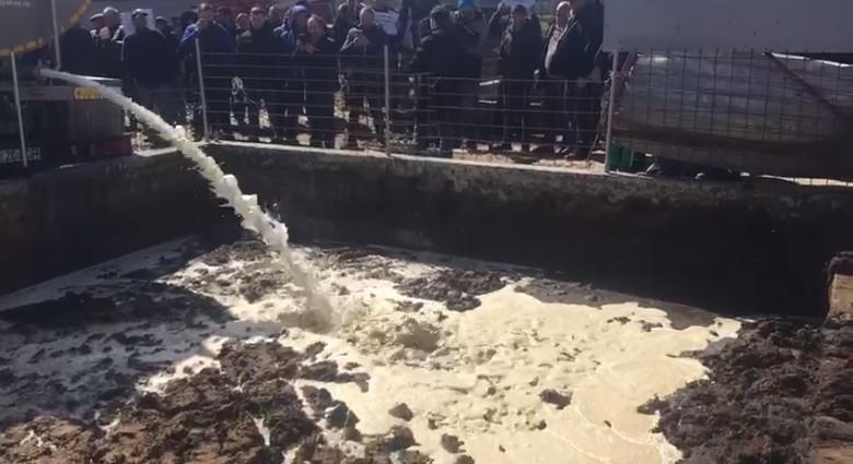 Demonstráltak a szarvasmarhatartó gazdák, emésztőgödörbe öntötték a tejet
