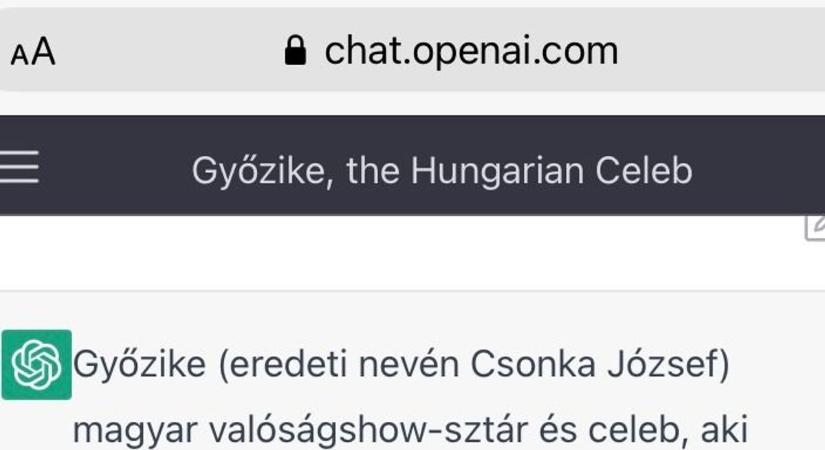 Kulcsár Edina olimpiai bajnok, Győzike eredeti neve Csonka József - legalábbis a mesterséges intelligencia szerint...