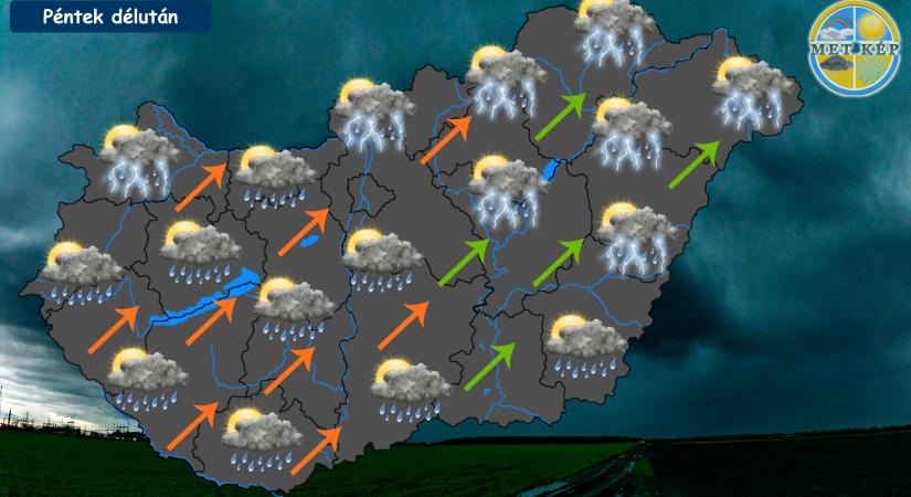 22 fokot is mérhetünk, délután zápor, zivatar érkezhet!