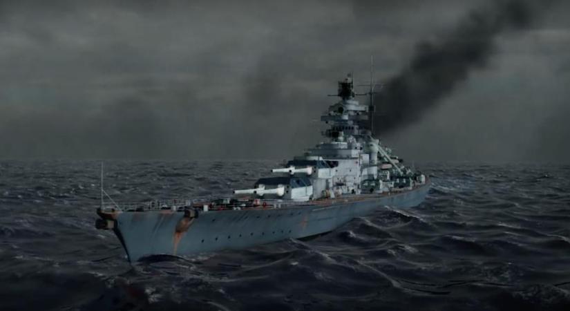 CGI felvételekkel rekonstruálták a Bismarck utolsó óráit