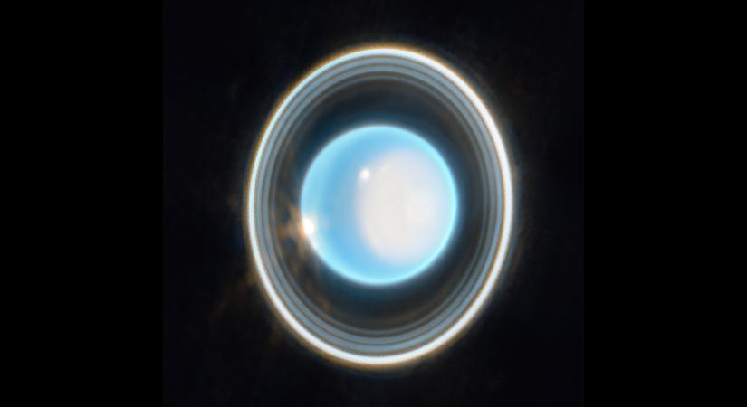 Az Uránusz káprázatos gyűrűrendszere a Webb új felvételén