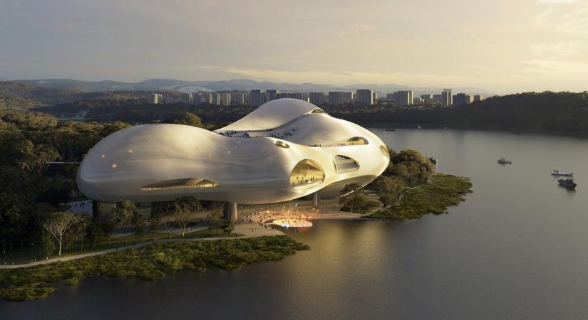 Csepp formájú színház épül a Jangce partján