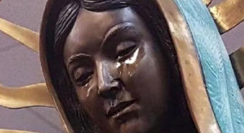 Olívaolajat könnyezett egy Szűz Mária-szobor