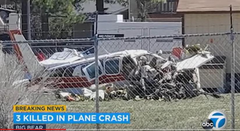 Lezuhant egy kisrepülőgép, az utasok meghaltak a kaliforniai tragédiában