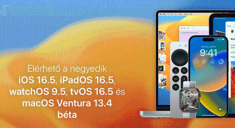 Elérhető a negyedik iOS 16.5, iPadOS 16.5, watchOS 9.5, tvOS 16.5 és macOS Ventura 13.4 béta