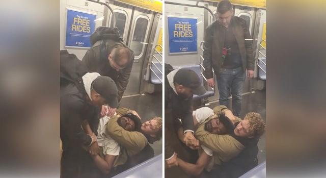 Videón, ahogy fojtófogással öl meg a metró utasa egy agresszív férfit