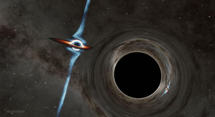 Még a galaxisok is eltörpülnek a szörnyeteg fekete lyukak mellett, amelyek mérete ezen az animáción látszik csak igazán