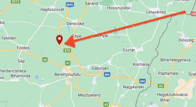 Útzár mellett mentik a kamiont Berettyóújfalunál