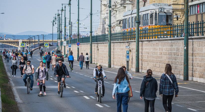 A hétvégén ismét autómentes lesz a pesti alsó rakpart egy szakasza