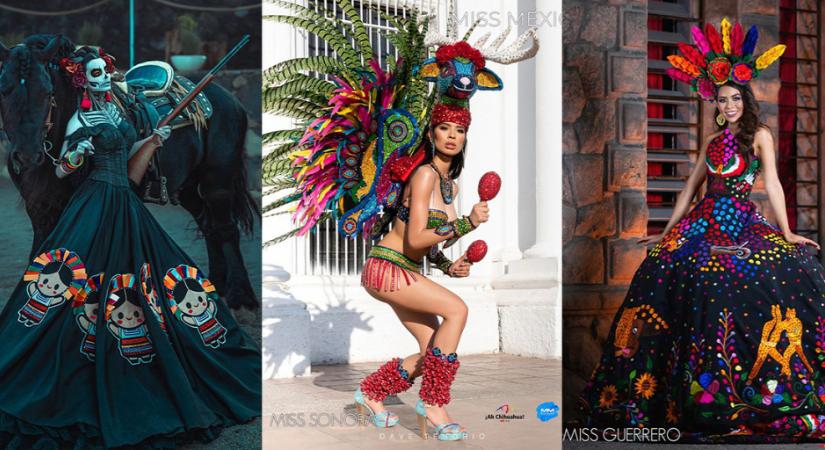 Gyönyörű, tradicionális ruhákban versenyeznek a 2020-as Miss Mexikó versenyzői - Galéria