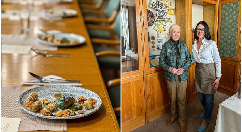 Ez volt a vegán Jane Gooddall ebédje Veszprémben