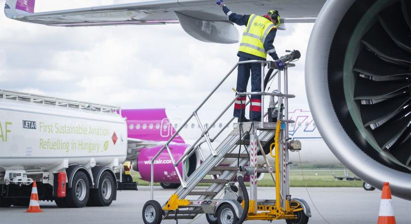 Fenntartható üzemanyagot tesztel a MOL és a Wizz Air Budapesten