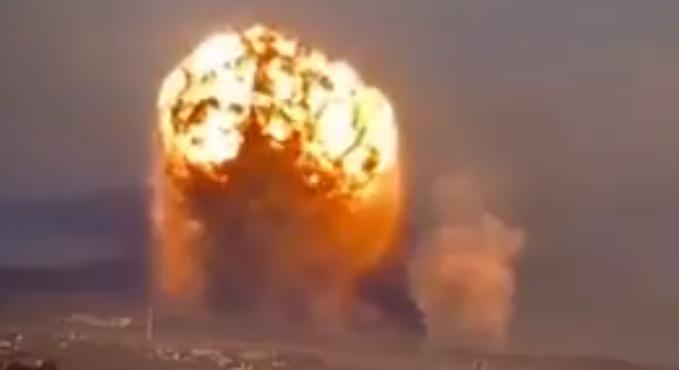 Videón a háború valószínűleg eddigi legnagyobb robbanása