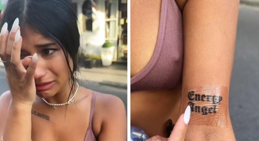 Zokogott elrontott tetoválása miatt a fiatal modell
