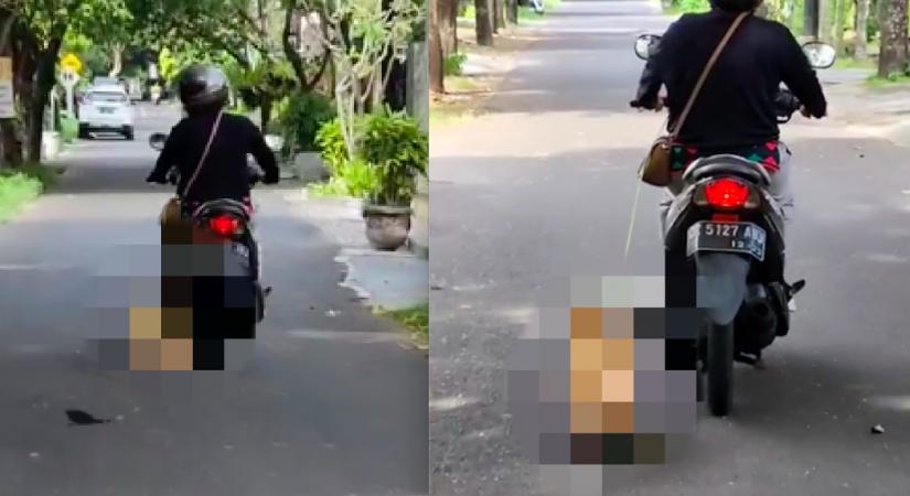 Sokkolta a férfit, mit húz maga után a motoros: azonnal elővette a kameráját - Videó