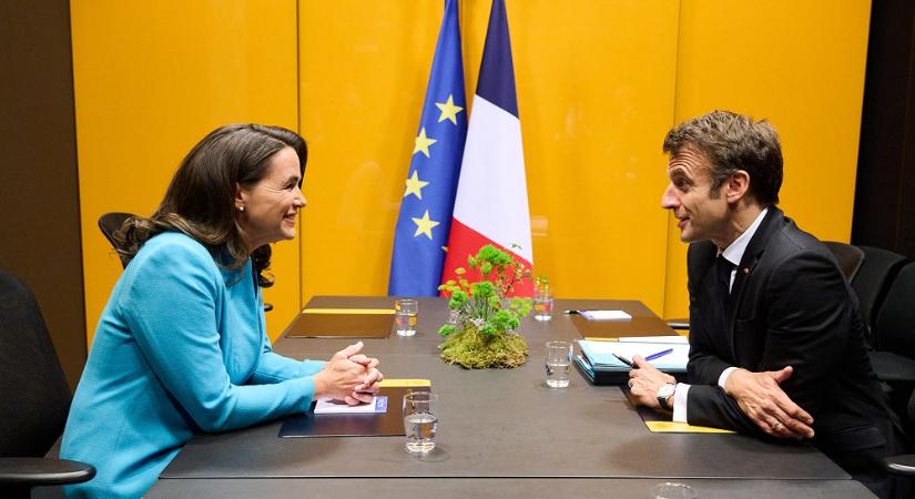 Novák Katalin Emmanuel Macronnal tárgyalt: „Számítunk egymásra”