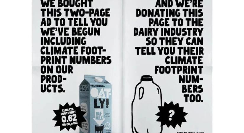 Egy zabtejet gyártó cég felajánlotta, hogy fizeti a tejipar reklámjait, de van egy feltétele