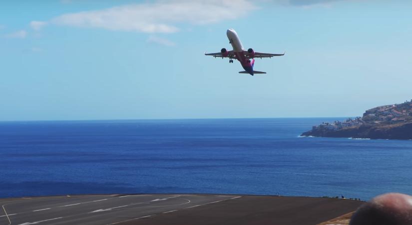 Hajmeresztő mutatványt hajtott végre a Wizzair gépe Madeirán