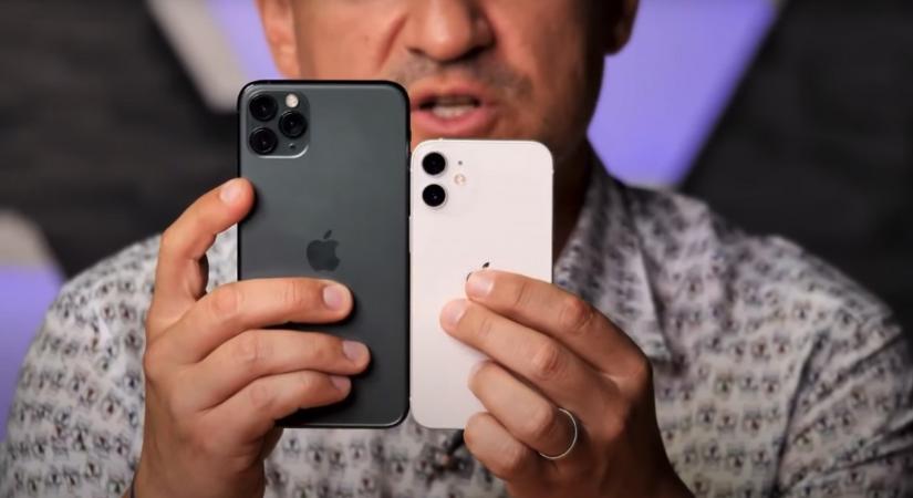 Videón láthatjuk az Apple iPhone 12 minit használat közben
