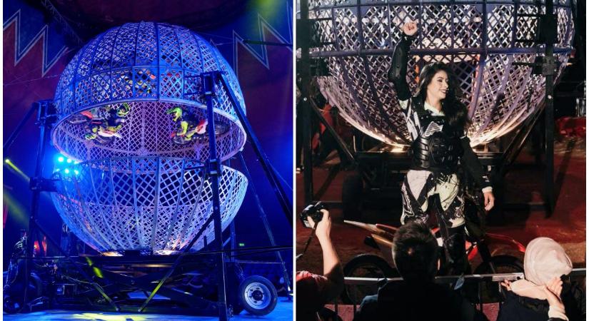 Súlyos baleset a szolnoki cirkuszi előadáson: kizuhant a halálgömbből a női artista