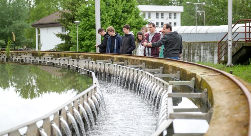 Környezetmérnök-hallgatók látogattak a Pannon-Víz Zrt. telephelyeire