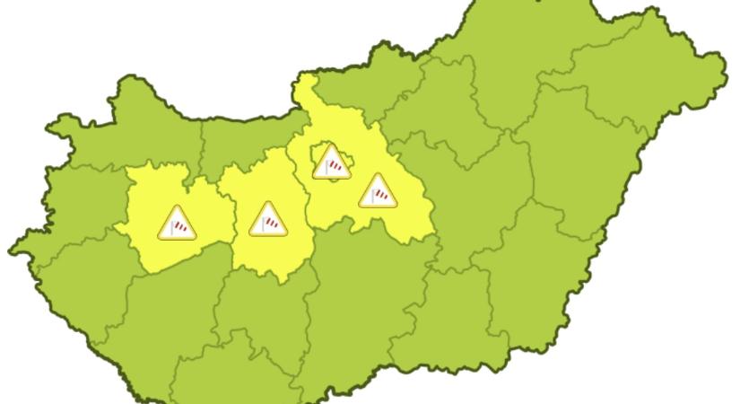 Viharos széllökésekre figyelmeztetnek több megyében