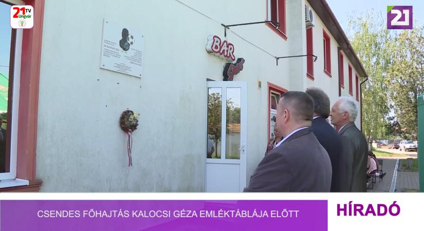 Csendes főhajtás Kalocsi Géza emléktáblája előtt (videó)