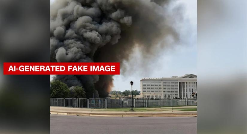 Égő Pentagont ábrázoló kép terjedt a neten