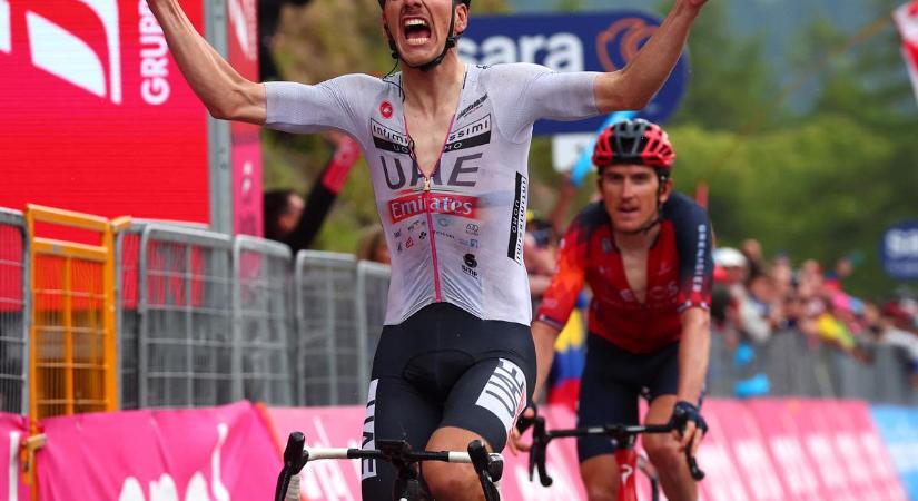 Giro: Almeida óriási hajrával nyerte a hegyi szakaszt