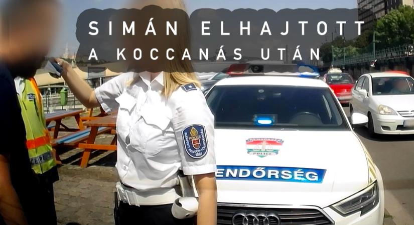 VIDEÓ: Képtelen volt kikerülni az álló Toyotát. Nekiment, majd lelépett a piros Peugeot sofőrje