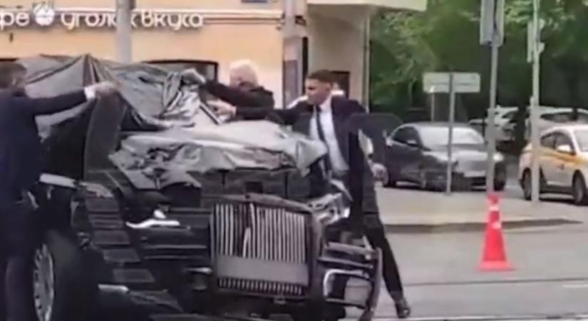 Csúnyán összetört a Kirill pátriárka hattonnás luxusautója, miután egy Volvóval ütközött