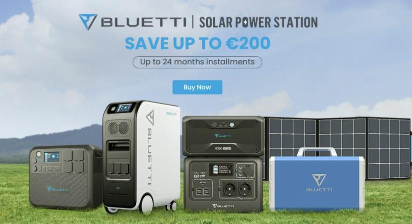 Bluetti napelemes generátorok és akkumulátor állomások kiárusítása a Geekmaxi oldalán