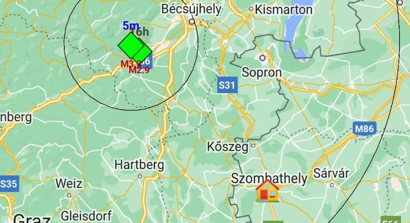Földrengés volt Ausztriában, a magyar a határtól nem messze - térkép