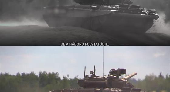 Kitakarták az orosz szimbólumot a magyar kormány propagandavideójában feltűnő tankon