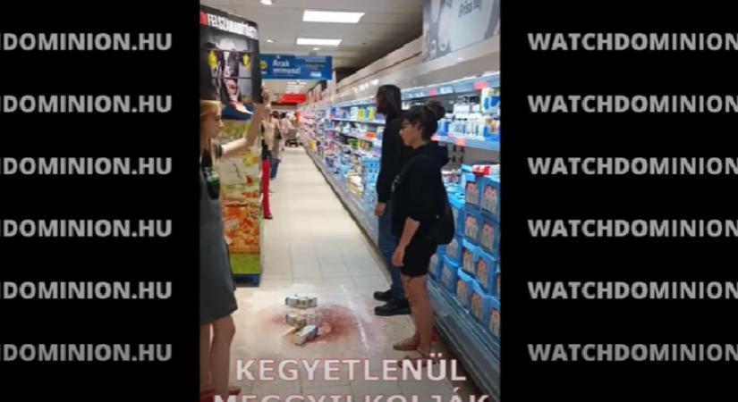 Magyar Lidlben randalíroztak a vegánok (VIDEÓ)