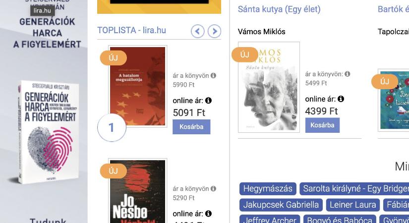 Vezeti a Líra sikerlistáját Bottoni Orbán-könyve, a Bookline-on a második!