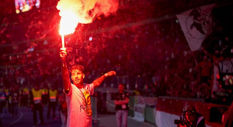 Így ünnepelt Szoboszlai Dominik a Német Kupában lőtt győztes gólja után