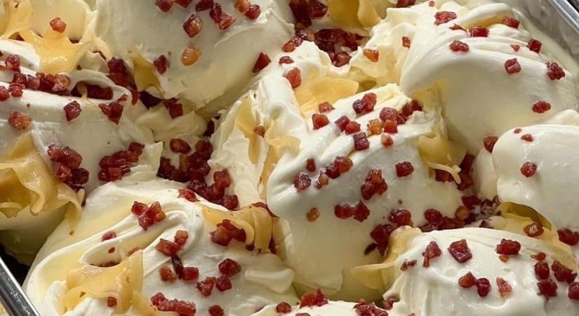 Túró tészta szalonnával – a Damniczki Cukrászda új fagyija