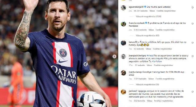 Argentína: Agüero fia, Messi keresztfia lenéző volt a PSG-vel