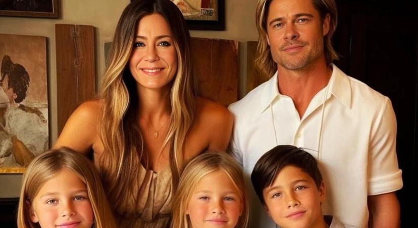 Így néznének ki Brad Pitt és Jennifer Aniston gyerekei a mesterséges intelligencia szerint