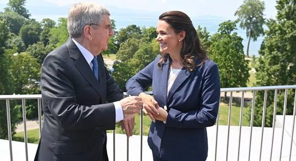 Novák Katalin a Nemzetközi Olimpiai Bizottság elnökével találkozott