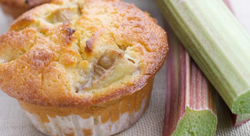 Egyszerű rebarbarás muffin