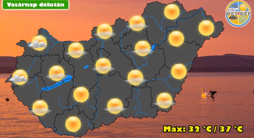 Tovább fokozódik a hőség, 37 fok is lehet!