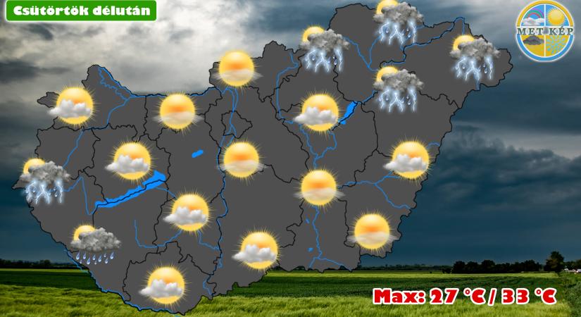 Szeles csütörtök, elvétve lehetnek újabb záporok, zivatarok!