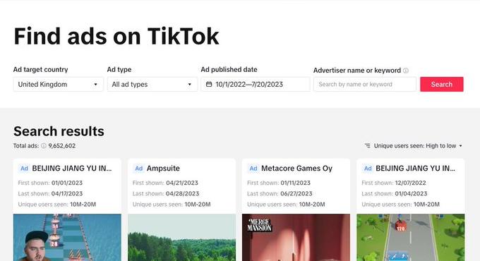 A TikTok új hirdetési eszközt ad az EU-s kampányokhoz