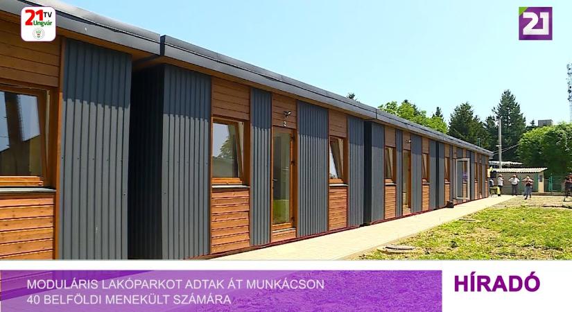Moduláris lakóparkot adtak át Munkácson 40 belföldi menekült számára (videó)