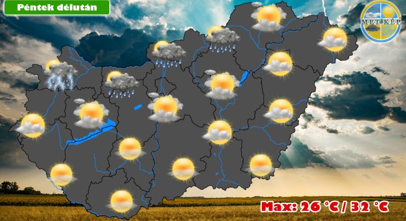 Akár 30 fokot is mérhetünk, egy-egy záporesővel!