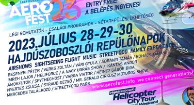 AeroFest Airshow – Hajdúszoboszlói Repülőnapok és sétarepülős családi hétvége, 2023. július 28 – 30.