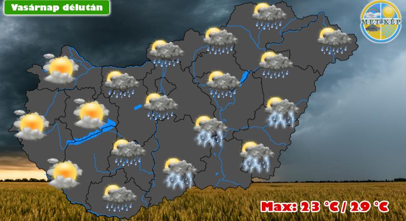 Hidegfront hoz esőt, záport, zivatart!