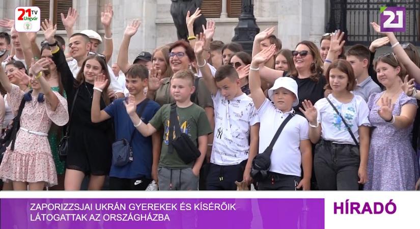 Zaporizzsjai ukrán gyerekek és kísérőik látogattak az Országházba (videó)